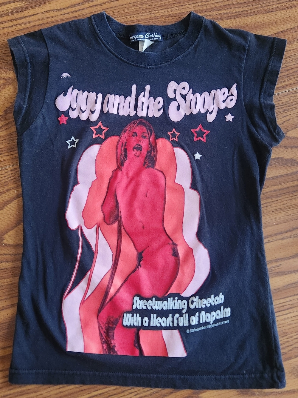 Sourpuss Clothing Iggy & The Stooges Vintage 2003 Repro Cap Sleeve Tee